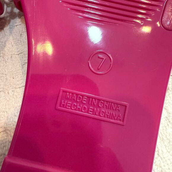 Old Navy 7 braided band jelly sandal flats slides pool shoes 2938 - Picture 2 of 8